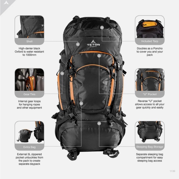 TETON GRAND 5500 BACKPACK
90L HIKING BACKPACKING - Picture 3 of 9